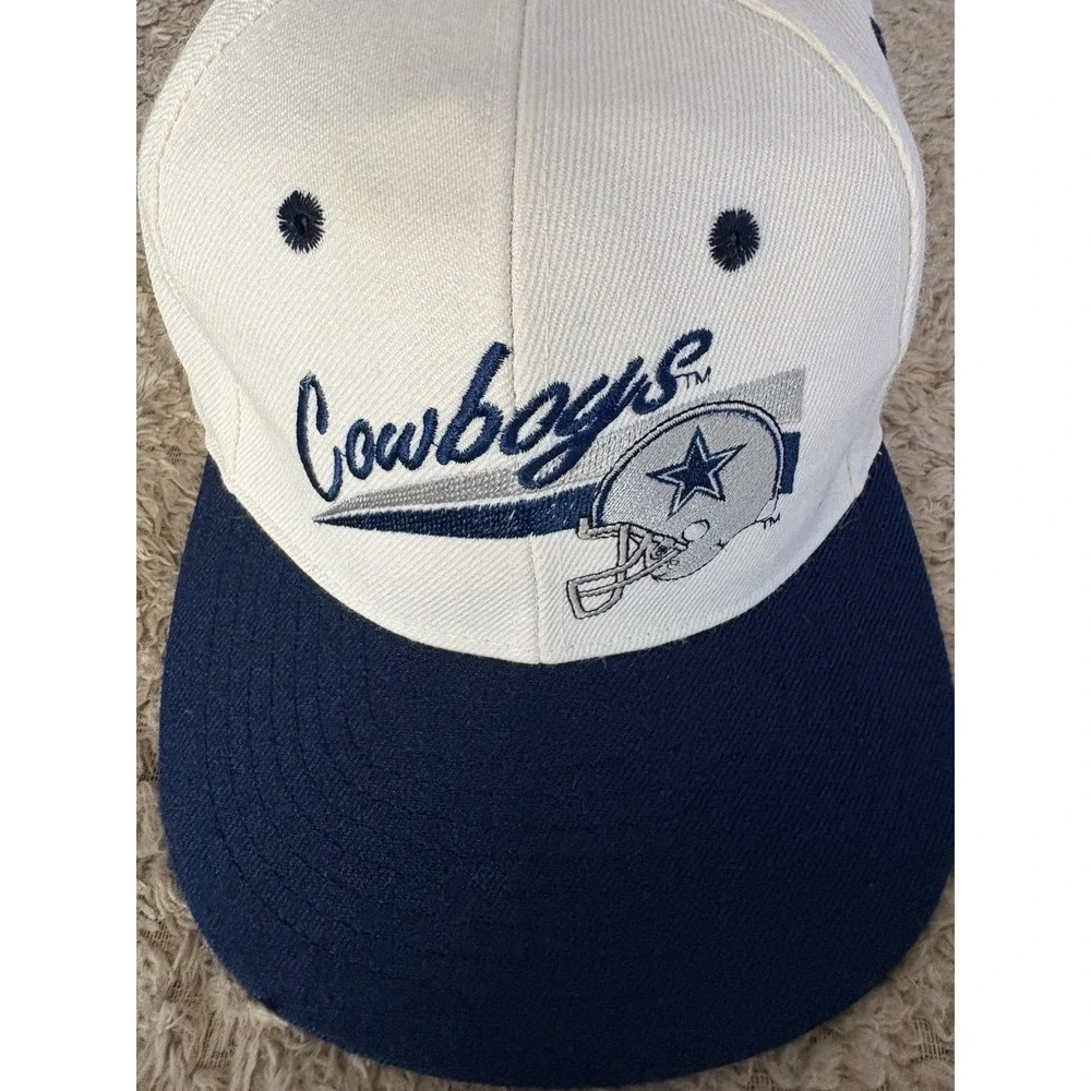 Vintage 1990s Dallas Cowboys Hat Cap ANNCO Script Fitted Size 7 Brand New